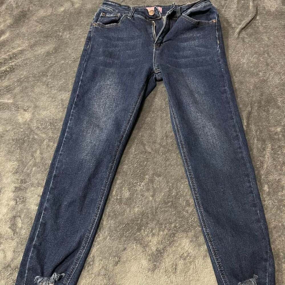 Bamboo Dark Wash High-Waisted Skinny Jeans